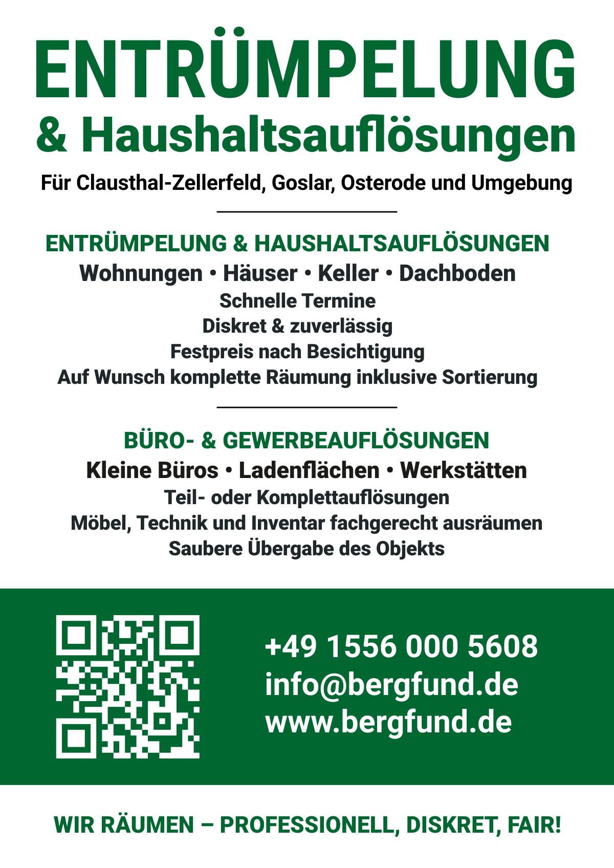 bergfund.de, Schulstraße 16 in Clausthal-Zellerfeld