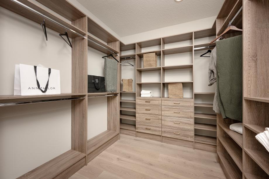 Large primary bedroom walk-in closets