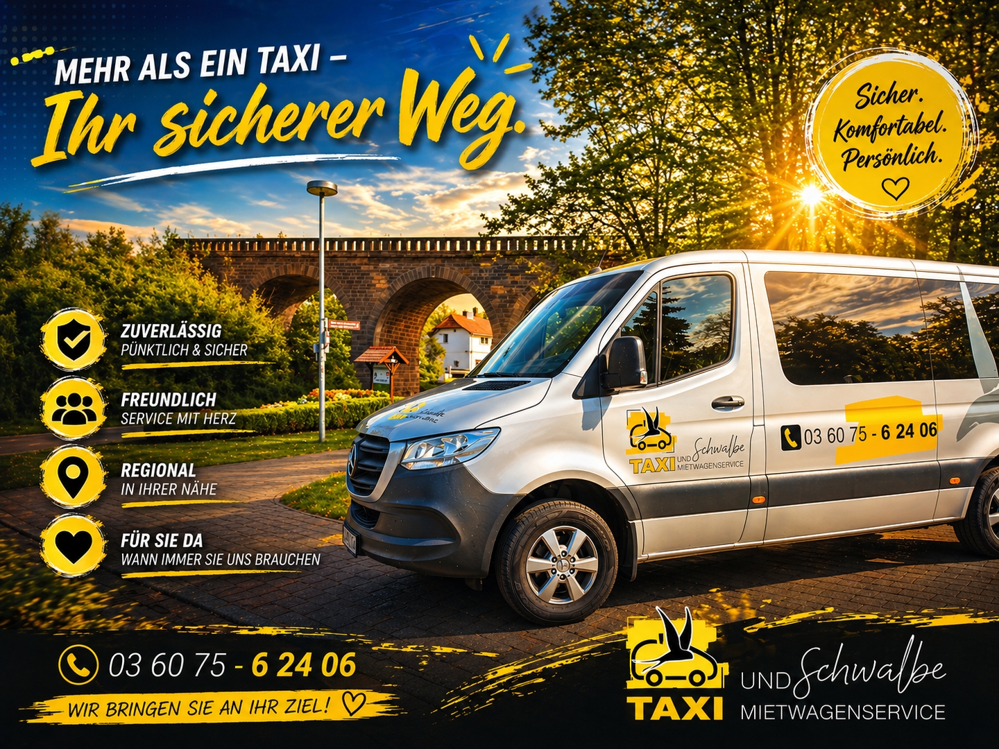 Taxi & Mietwagenservice Schwalbe, Brückenstr. 5 in Dingelstädt