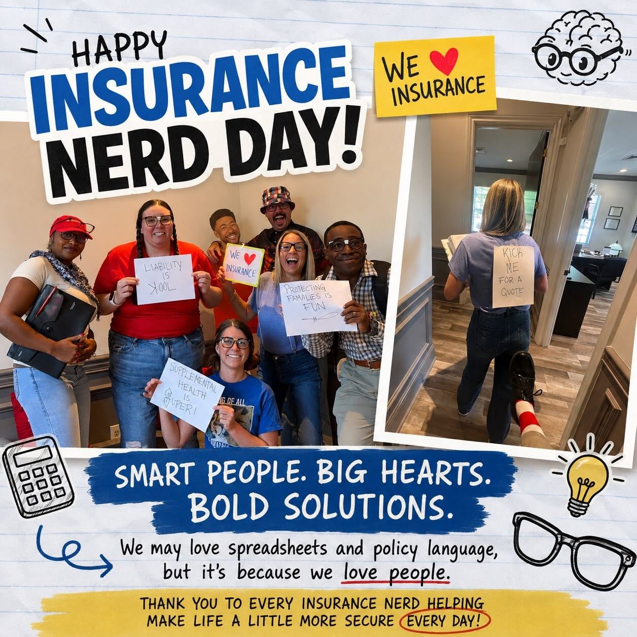 Happy Insurance Nerd Day from your favorite group of nerds right here in Sugar Hill!