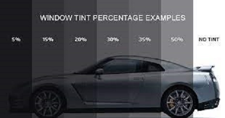 Window tinting percentage examples