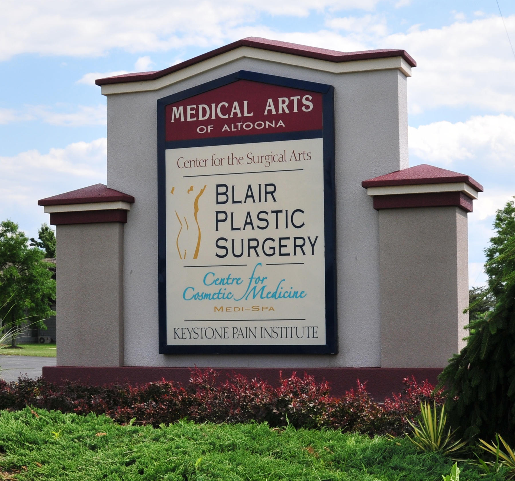 Blair Plastic Surgery's Altoona Office Sign