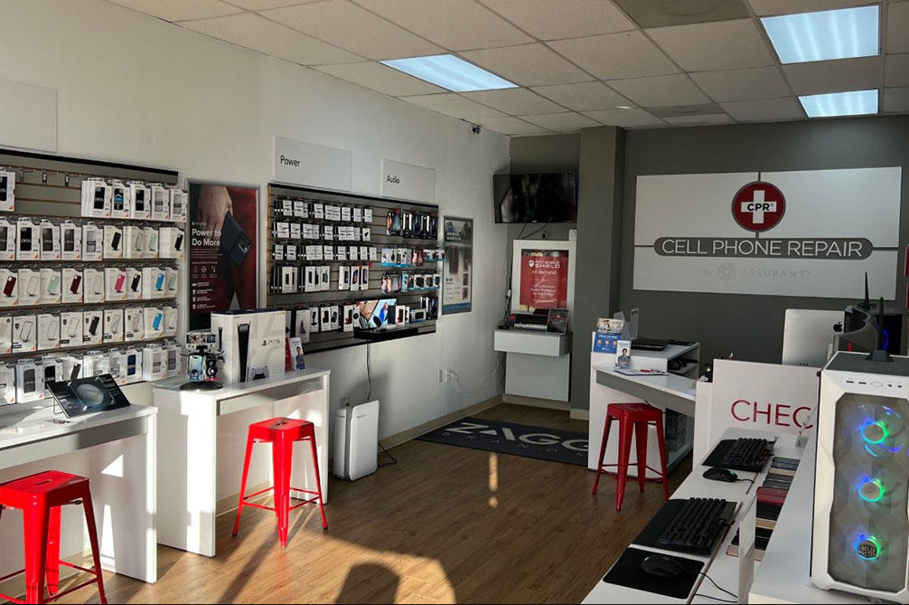 Store Interior of CPR Cell Phone Repair Houston Eldridge TX