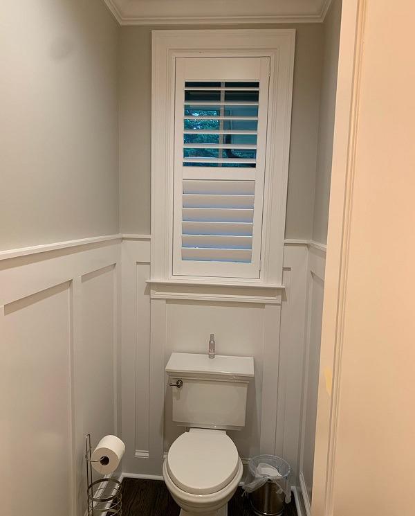 Get a look you love for any room! Our expert team installed these Norman PureVu Shutters to add just the right finishing touch to this Acworth, GA home. #BudgetBlindsKennesawAcworthDallas #Shutters #MoistureResistantShutters #AcworthGA #FreeConsultation #WindowWednesday