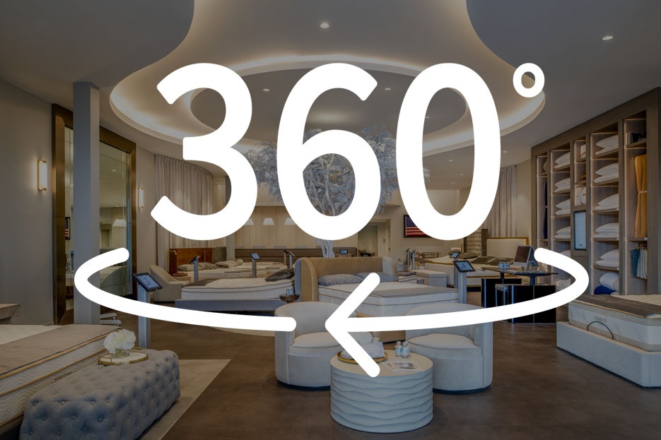 Interactive 3D virtual tour of the Saatva Viewing Room in Minneapolis, Minnesota.
