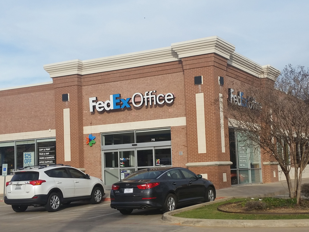 Exterior photo of FedEx Office location at 715 Central Expy S\t Print quickly and easily in the self FedEx Office Print & Ship Center Allen (972)390-9890
