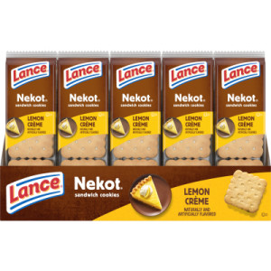 Lance® Sandwich Cookies, Nekot Lemon Creme, Individually Wrapped 6 Sandwiches Crackers featured image
