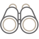 A binocular icon.
