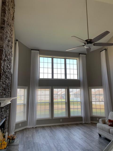 This Knoxville, TN home was outfitted with amazing floor to ceiling Sheer Drapery Panels. Their cath Budget Blinds of Knoxville & Maryville Knoxville (865)588-3377