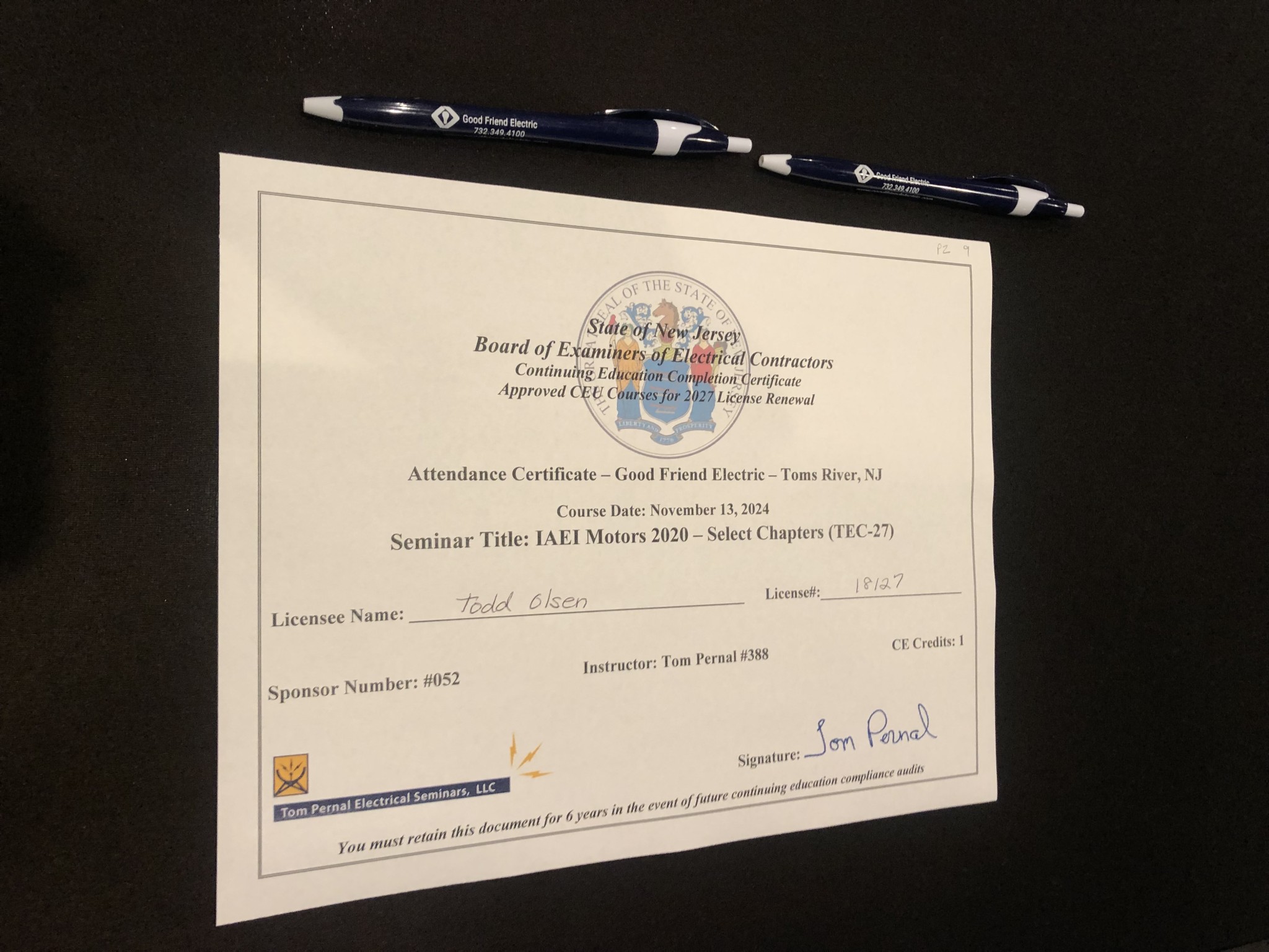 Excellent Electrical Trade Show this week sponsored by Goodfriend Electrical Supply House. Plus, picked up one credit towards my Electrical Contractors License renewal in 2027.