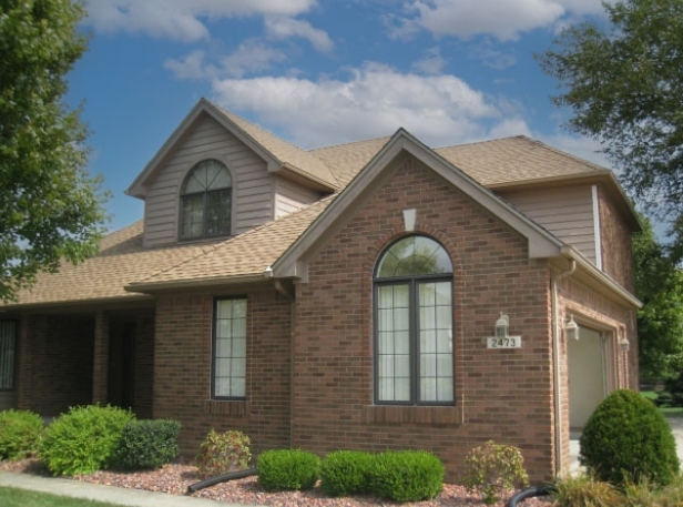 large house with a new roof