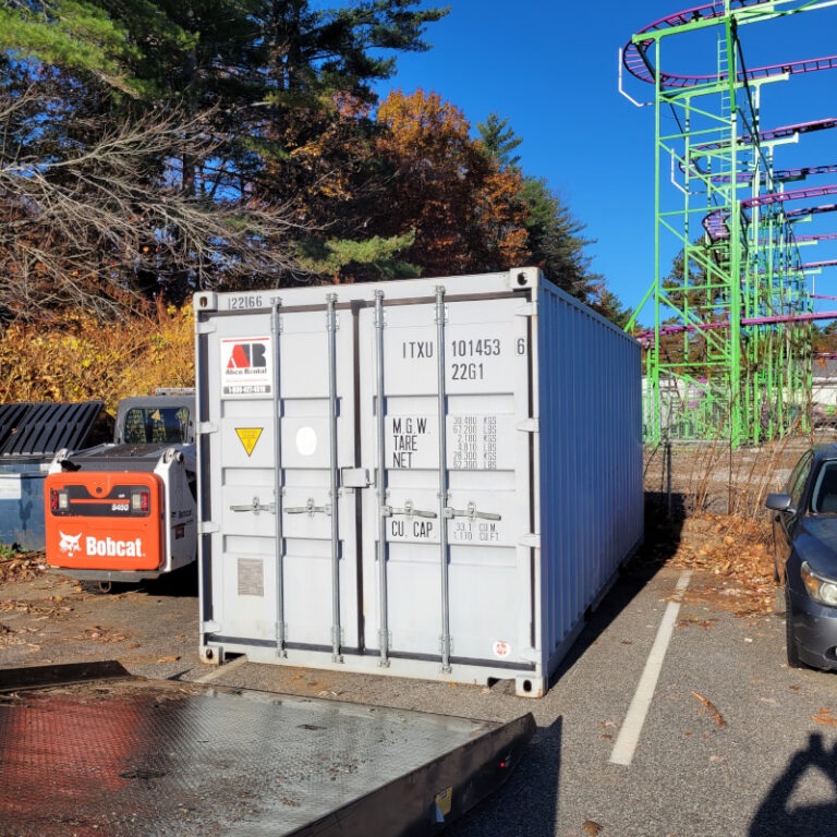 Delivered a 20’ storage container rental delivered to IRA Honda in Saco, ME 04072 for storage overst 