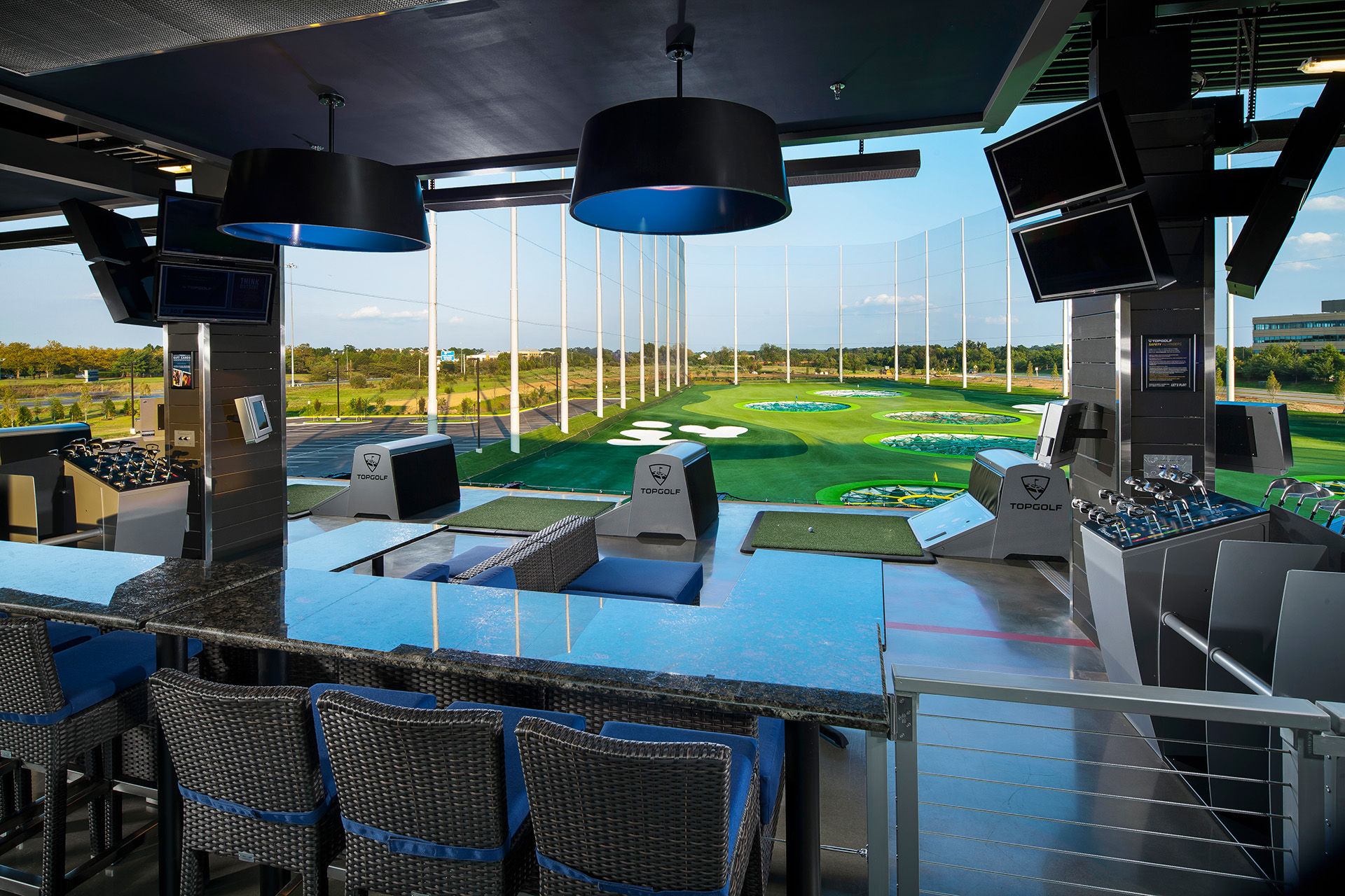 Enjoy fun nights at Top Golf near Tillett's View new home construction community in Ashburn, VA