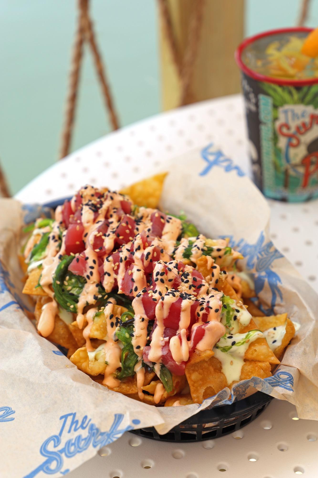 Ahi Tuna Nachos at The Surfing Pig