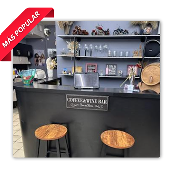 Coffee and Wine Bar-Blue Hair Chic