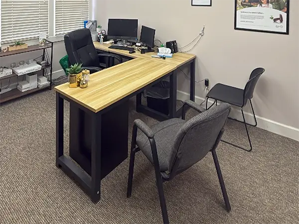 Office and hearing consultation room for AudioNova hearing clinic in London, OH