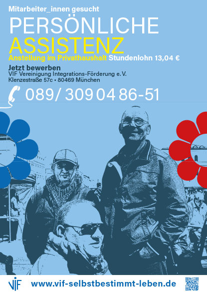 Bild 1 VIF - Vereinigung Integrations- Förderung e.V., Gemeinnützige, offene Hilfen für Menschen mit Behinderung in der Gesellschaft in München