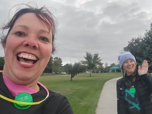 Rhonda and Jen joined the Suicide Prevention Out of the Darkness Walk in Harvey, ND, this past Saturday at Centennial Park. We’re grateful for their support of suicide prevention and mental health awareness in our community
