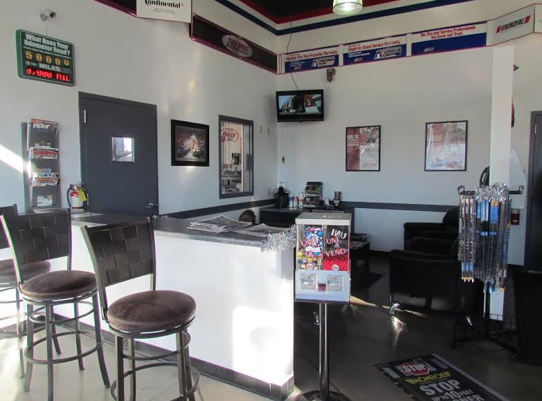 Hang out in the waiting room while your vehicle is being getting an oil change, brake repair, wheel alignment, or any other repair.