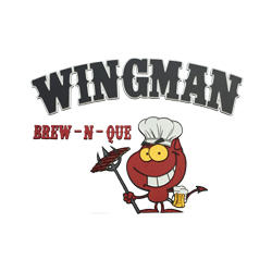 Wingman Brew N Que Logo
