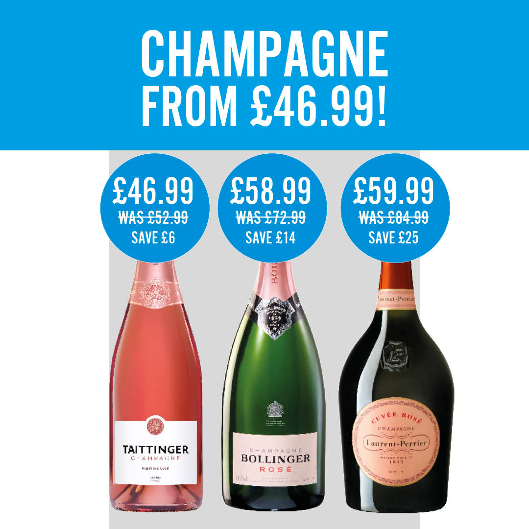 Champagne from £46.99 Wine Rack London 020 7226 2285