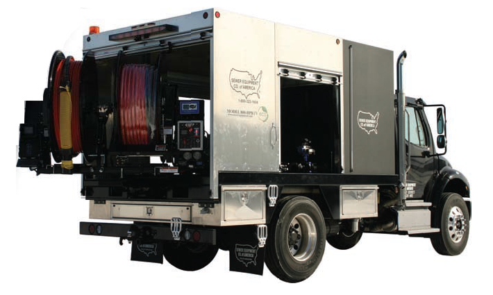 Sewer Equipment Company 800 HPRTV Truck Mounted Sewer Cleaner with Color Television Inspection