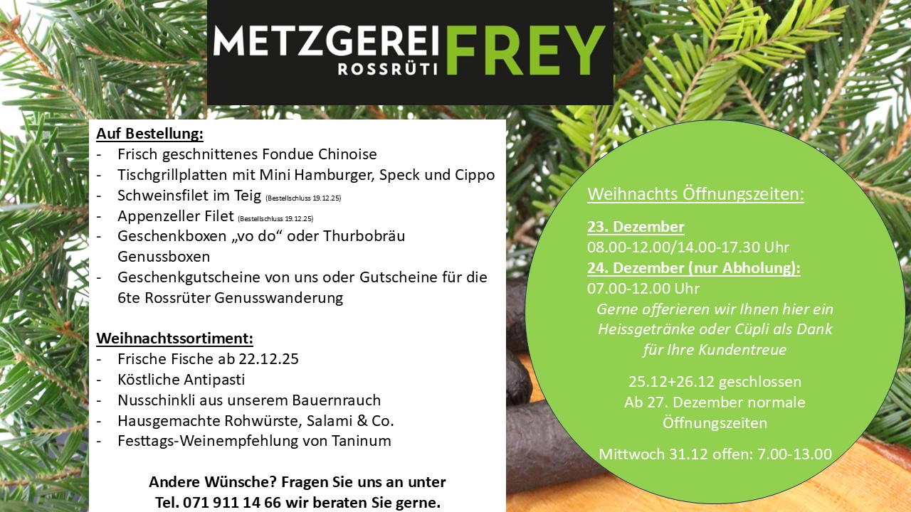 Bilder Metzgerei Frey AG