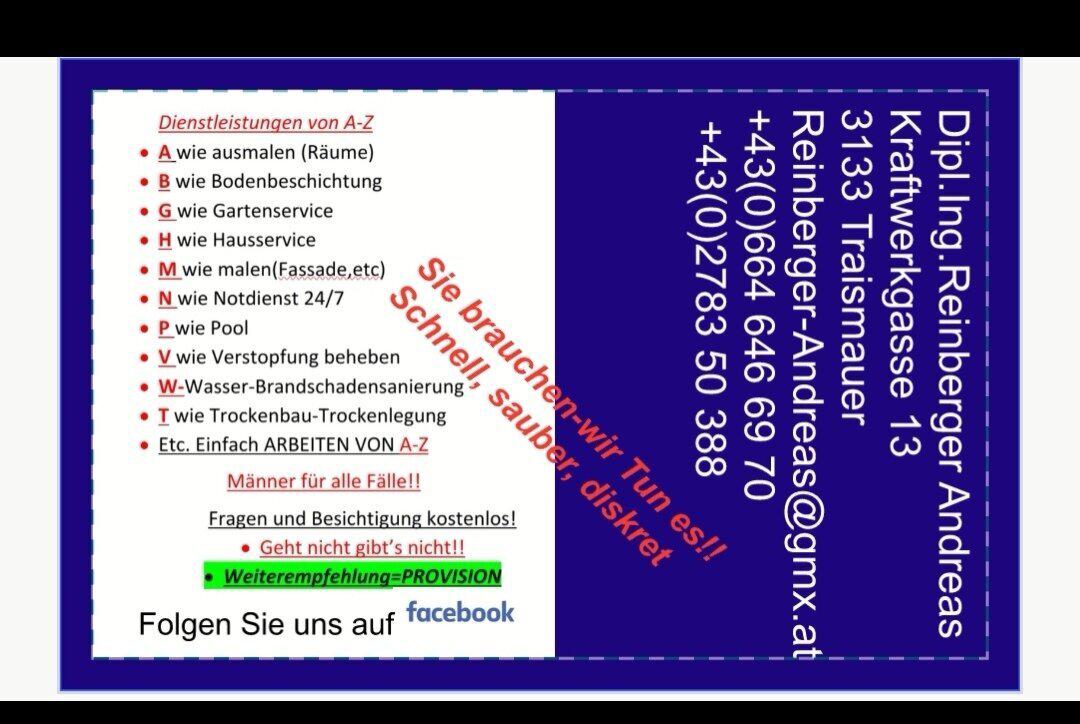 AZ Hand-Heimwerker-Profis-Reinberger, Kraftwerkgasse 13 in Niederösterreich