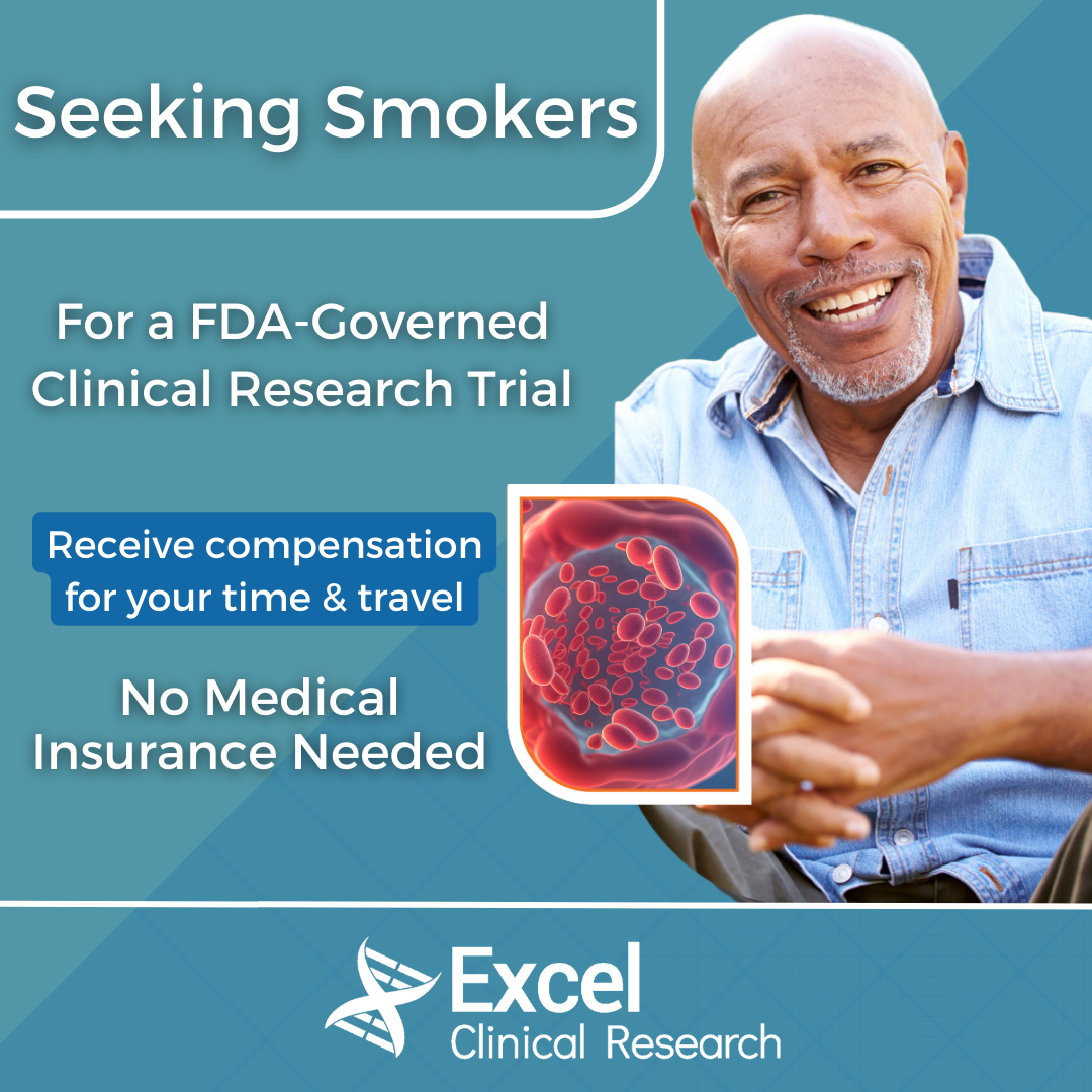 Join our smokers clinical research trial in Las Vegas today gain access to the latest, FDA-Governed, treatment and medication options available. Receive compensation for your time & travel. Space is limited.
#ClinicalTrial #Smoking #Tobacco #LasVegas #ClinicalResearch