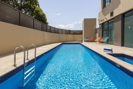 Nesuto Parramatta Sydney Apartment Hotel Outdoor pool Nesuto Parramatta Sydney Apartment Hotel Parramatta (02) 8837 8000
