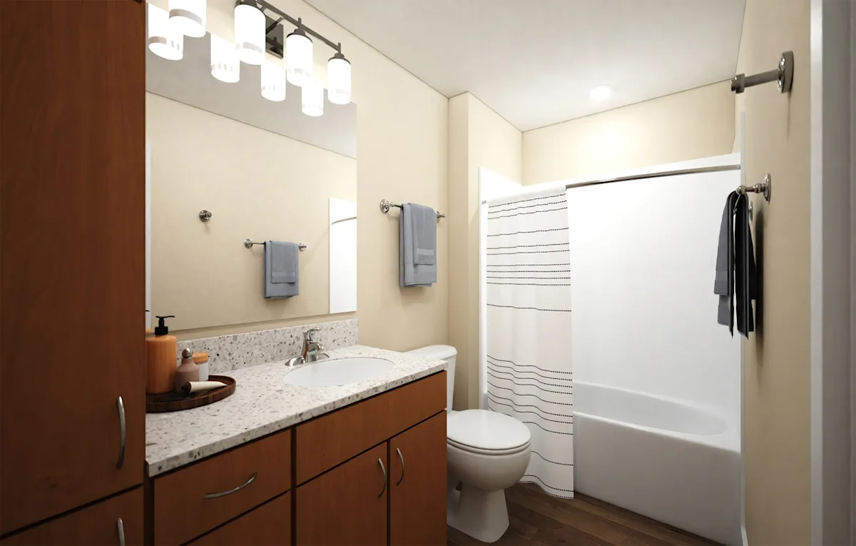 Bathroom with tub 