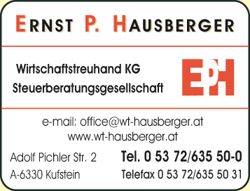 Steuerberatungskanzlei Ernst P. Hausberger Wirtschaftstreuhand KG, Adolf-Pichler-Str 2 in Kufstein