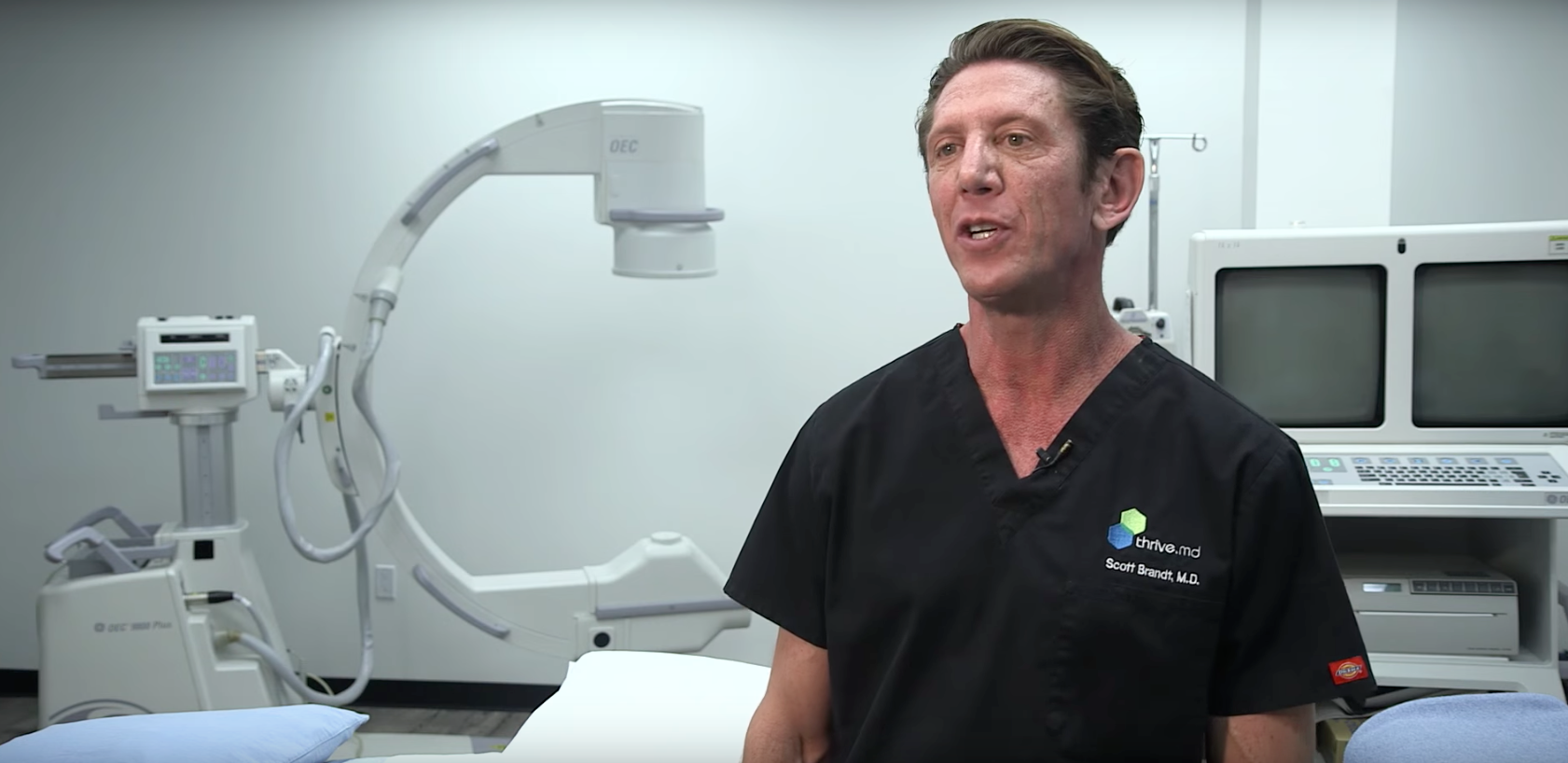 Dr. Brandt in the stem cell procedure room