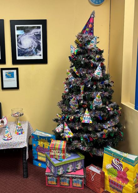 Happy birthday to everyone in September! We have this specially decorated birthday tree to celebrate mine and Office Manager, Carmen’s, birthdays.
