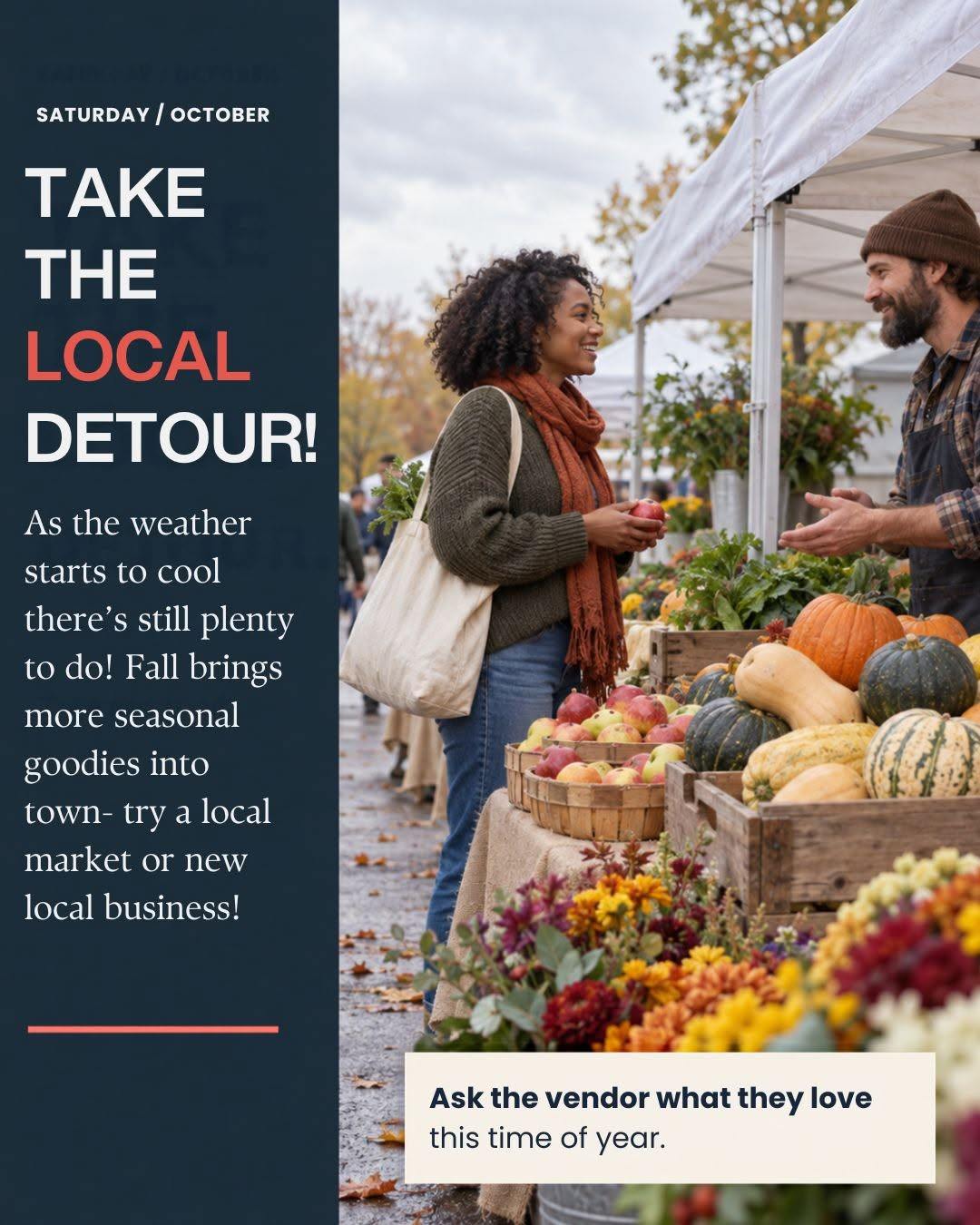 A trip to the local market can make for a wonderful Saturday! Explore a new stand, discover fresh produce, or enjoy a friendly conversation with a vendor. You might even find a new favorite treat! Which local market do you love visiting?