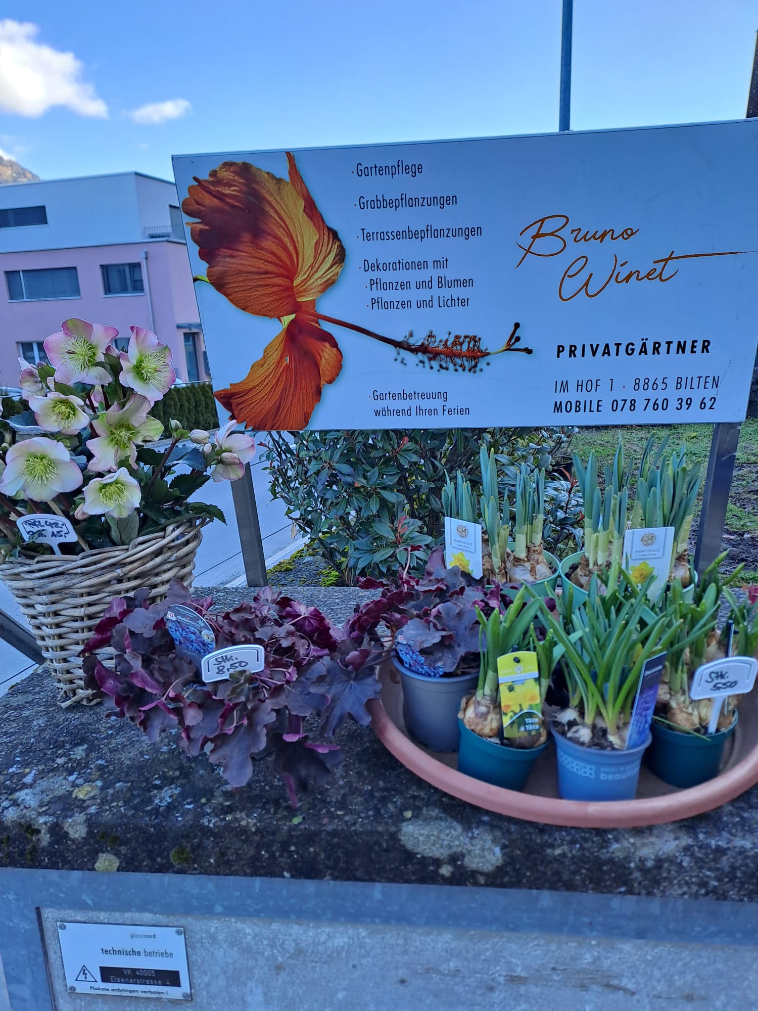 Bruno Winet, Privatgärtner, Im Hof 1 in Bilten