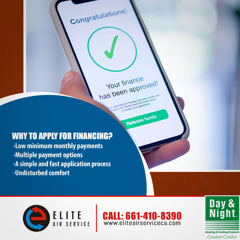 Call Elite Air Service in Bakersfield, CA to learn more about our Financing options!