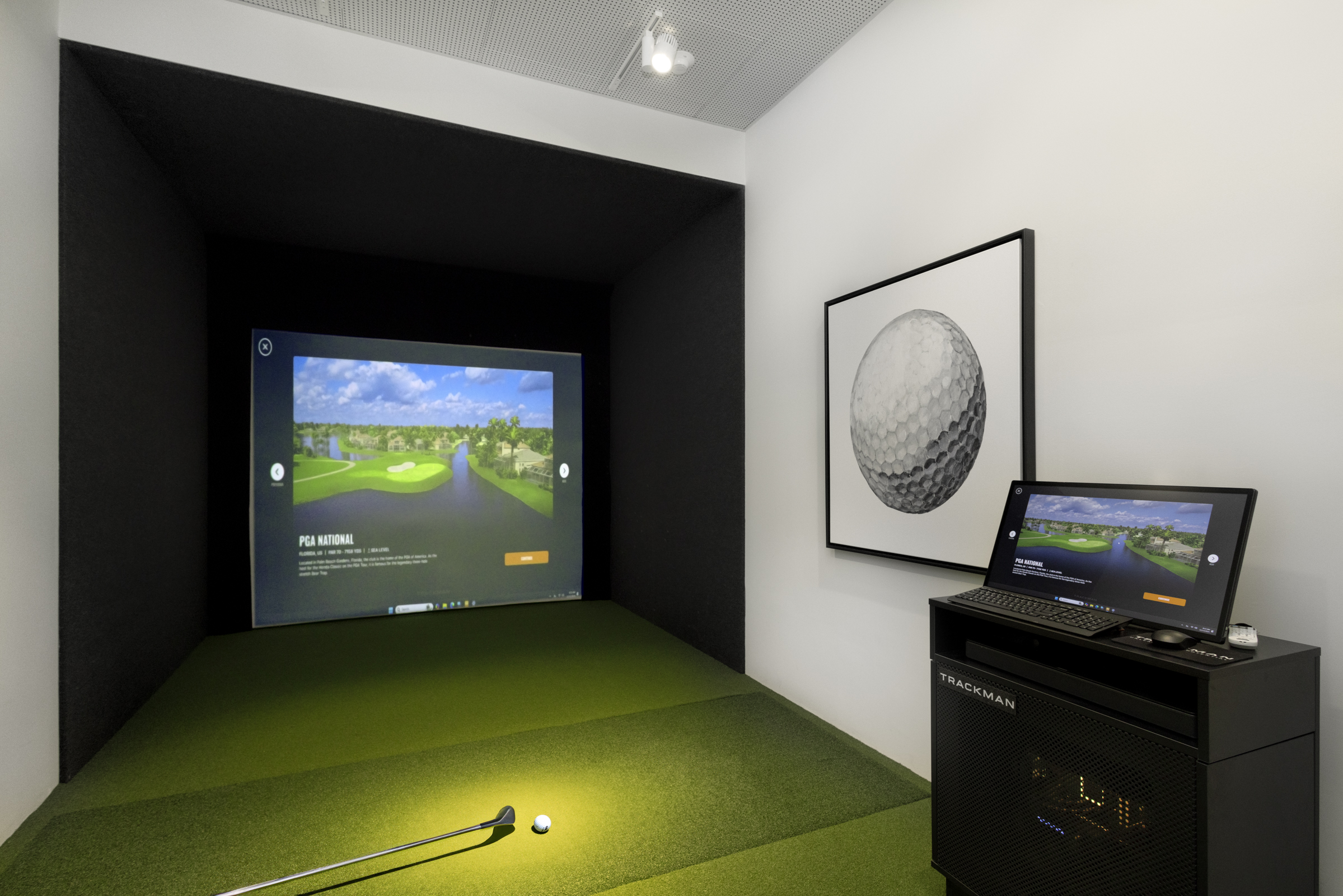 Golf Simulator at The Marc Luxury Apartments in Palm Beach Gardens FL