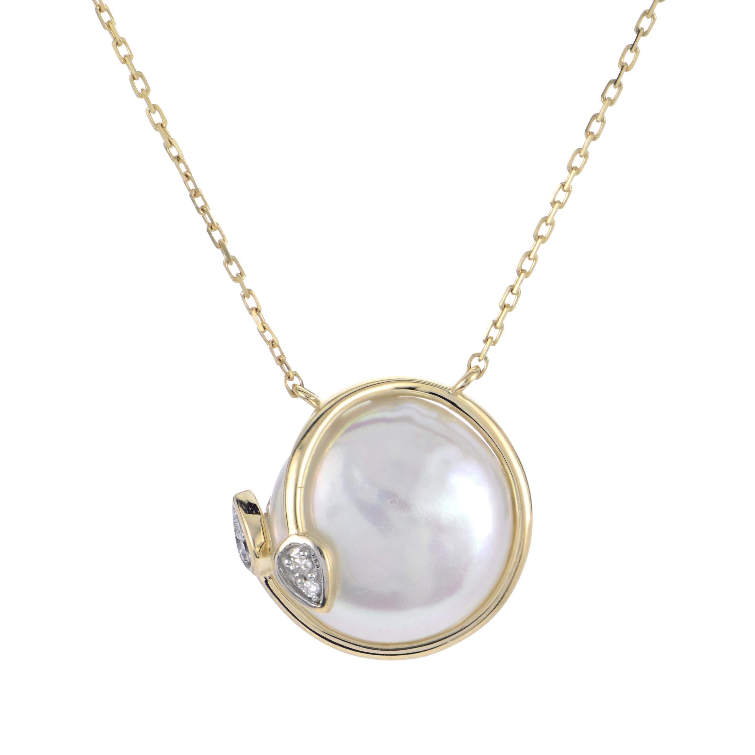 Imperial Pearl 14KT Yellow Gold Freshwater Coin Pearl Necklace