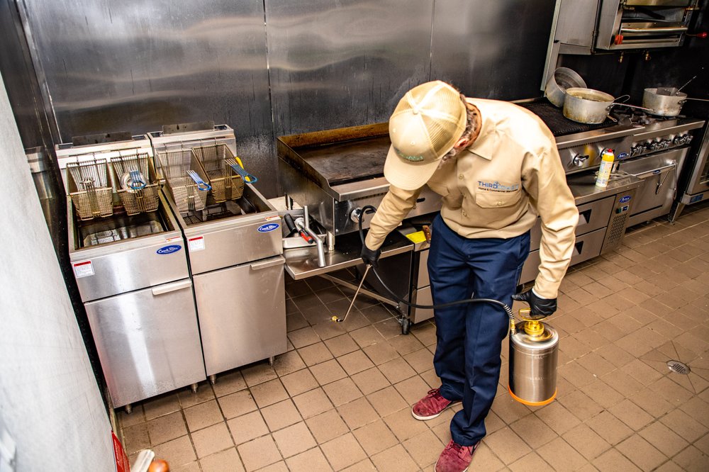 Treating a commercial kitchen monthly for general pests
