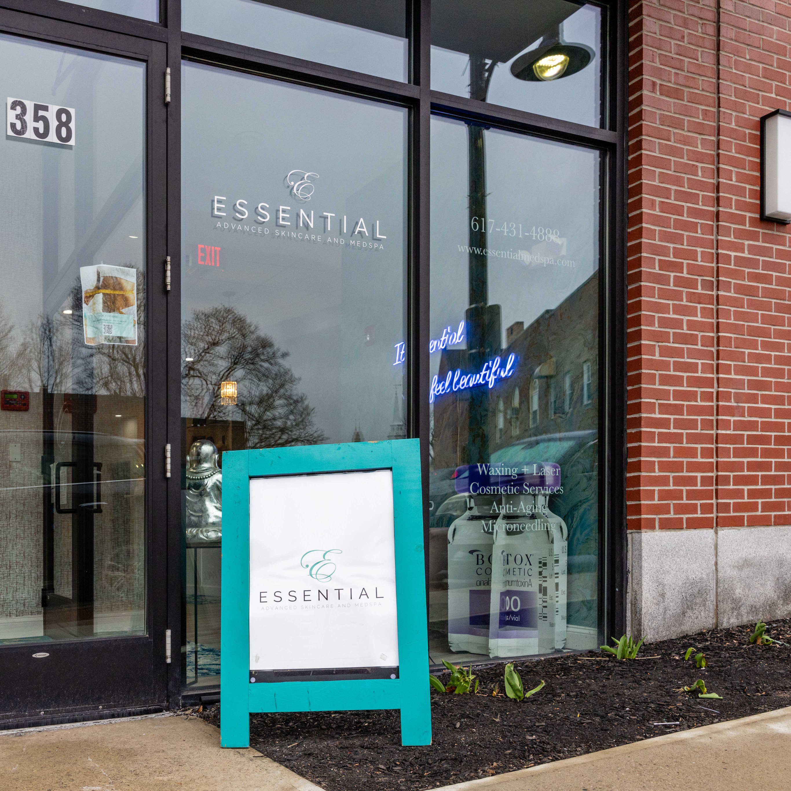 Located in the heart of Dedham Square, Essential offers ADA accessibility and convenience in their storefront facility. They are licensed by the Department of Public Health as a medical clinic as well as by the MA Licensing boards of Massage and Cosmetology.