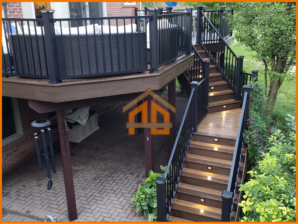 Trex Composite Deck With Black Railings