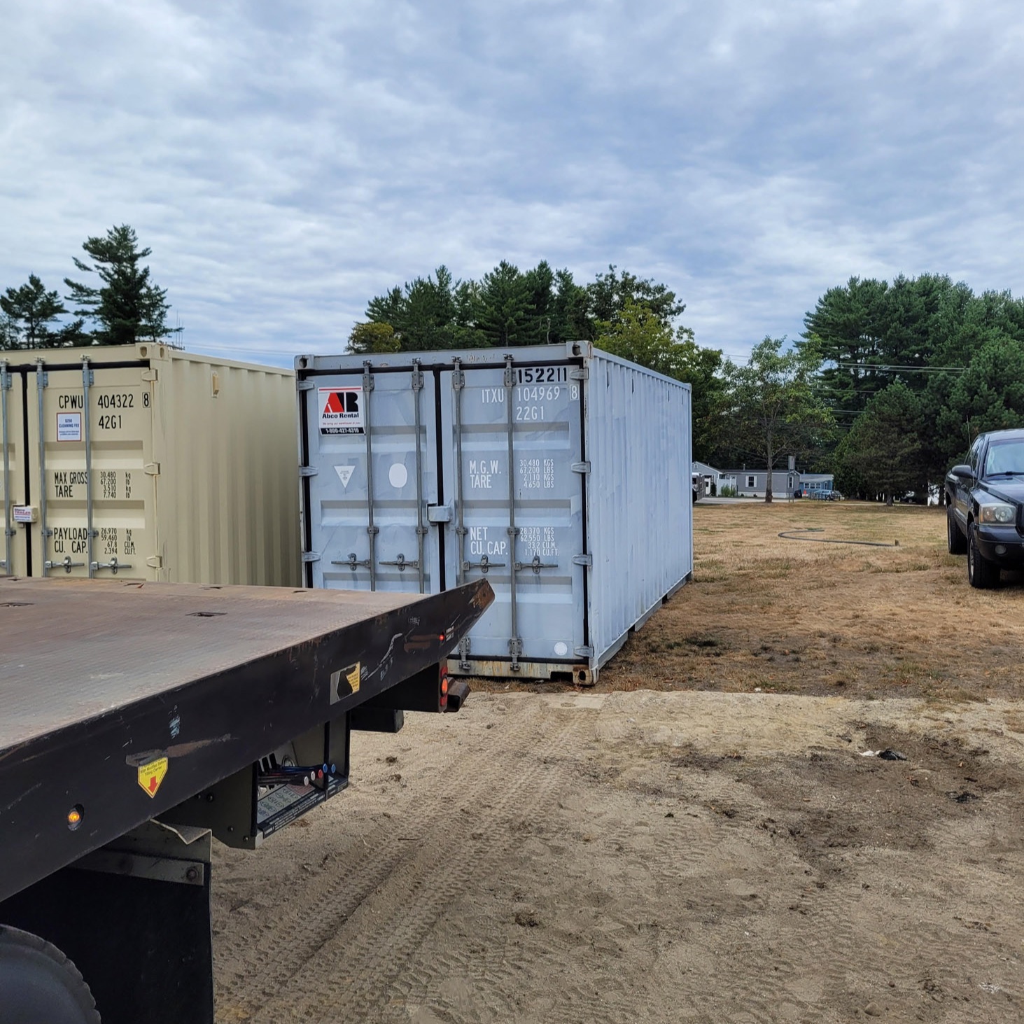 Abco Rental & Storage, Inc. delivered a 20-foot storage container rental to Hannaford in Gray, Maine 