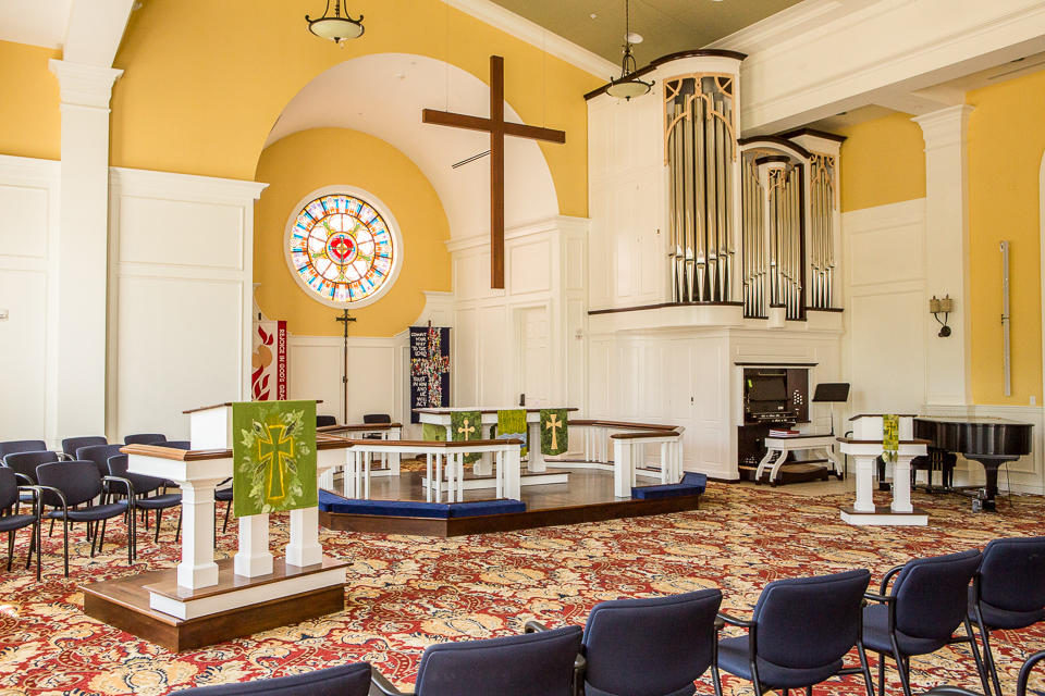 The Village at Orchard Ridge, senior living retirement community in Winchester, Virginia. The Chapel at Orchard Ridge, a center for faith and community life.