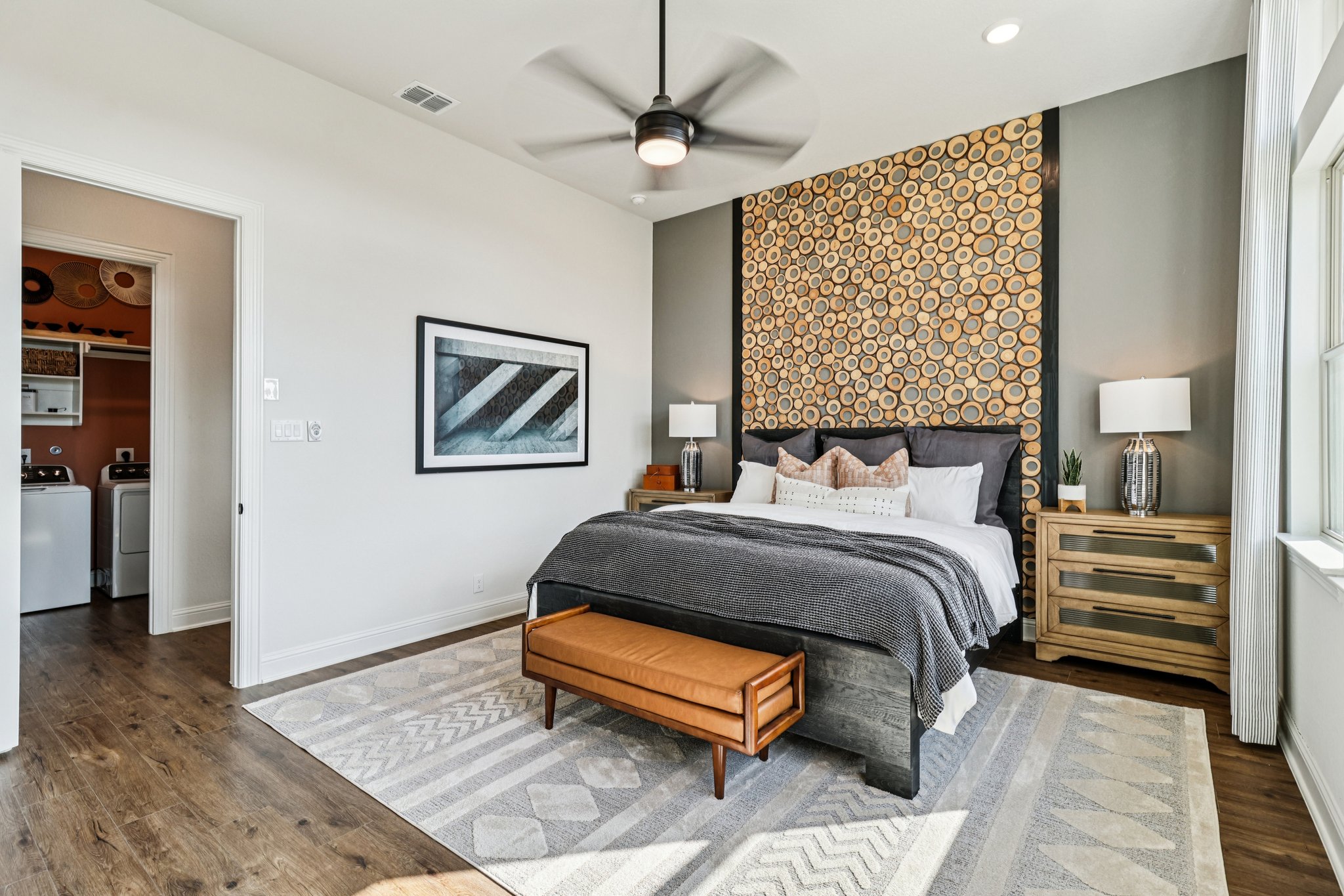 Owner's Suite is a Private Retreat Featuring Transom Windows for Additional Light and Architectural  