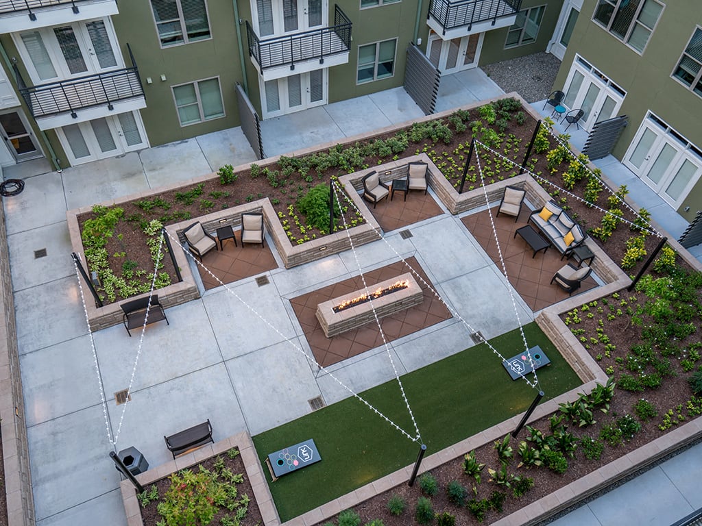 Aerial View of Courtyard