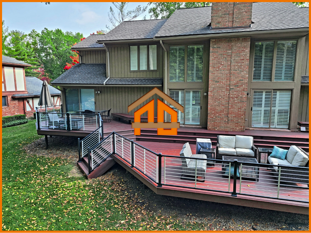 Trex Composite Deck With Black Railings