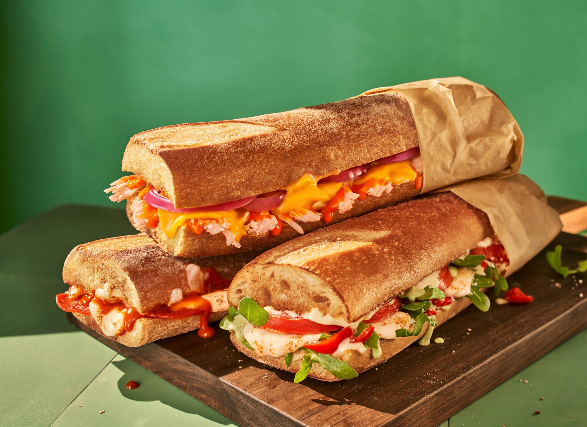 Panera Toasted Baguette Sandwiches