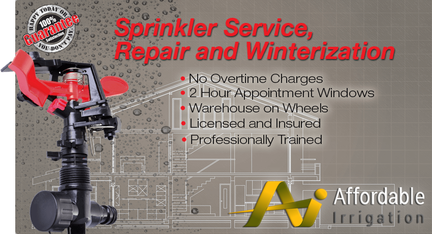 Affordable Irrigation Tulsa's sprinkler system repair service will ensure its fixed quickly and permanently.
