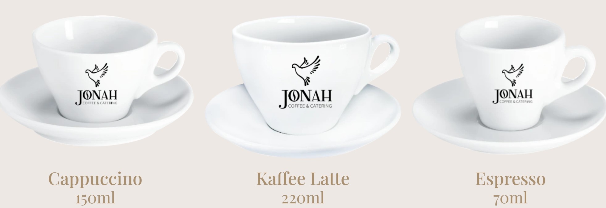 Jonah Kaffeetassen und Untertassen